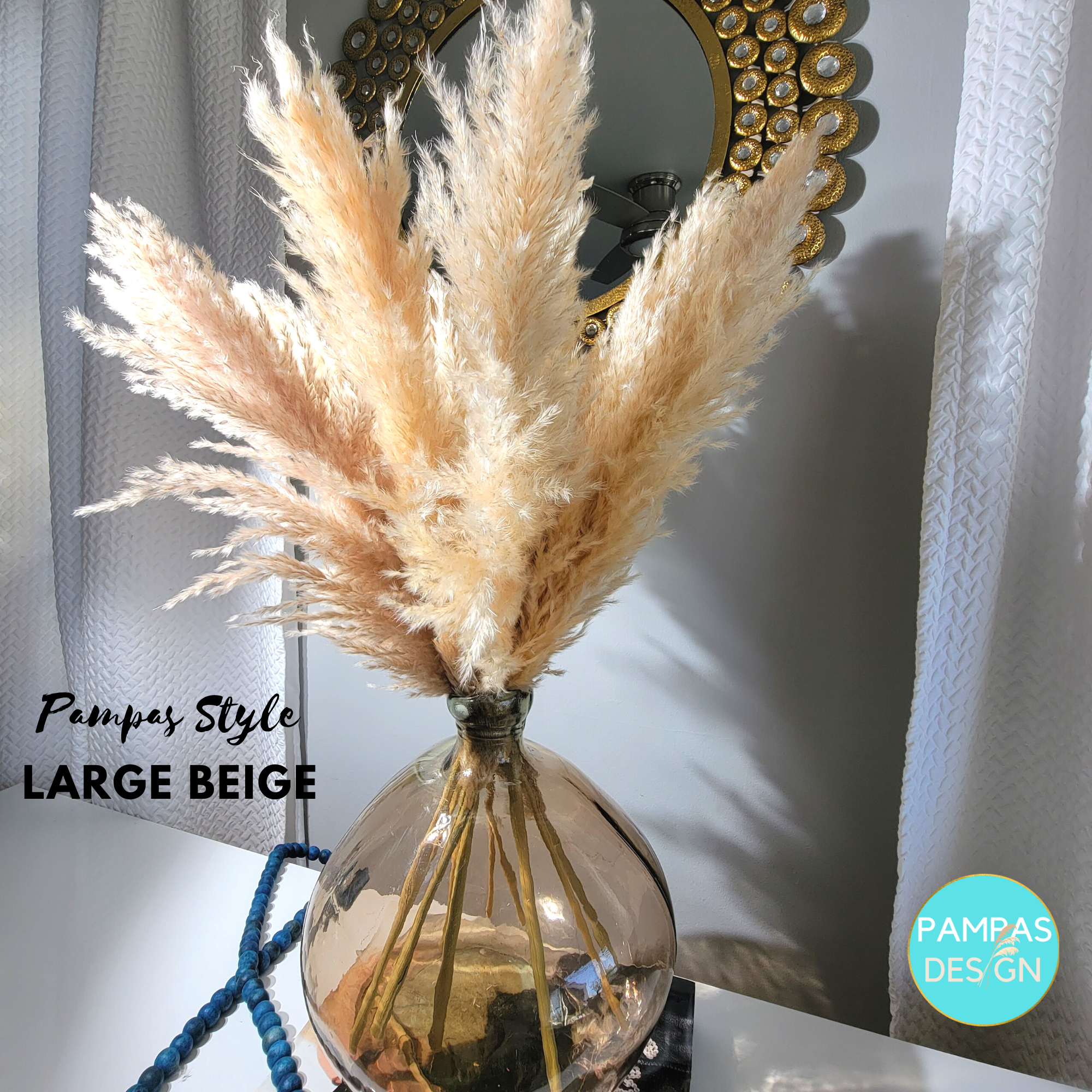 Pampas Grass Large Black Fluffy Dried Pampas Arrangement – Ellie